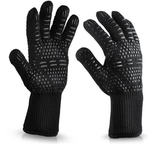 Grill.Zero heat-resistant BBQ gloves with silicone grip