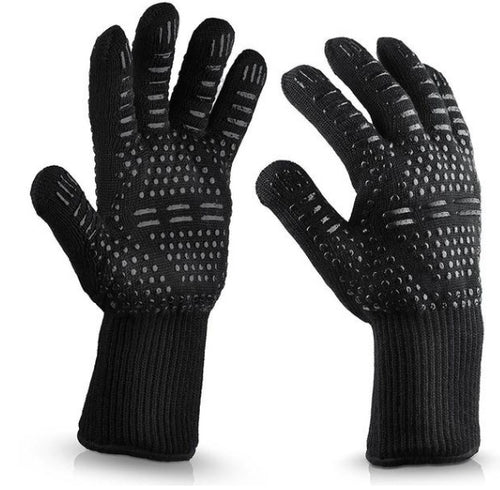 Grill.Zero heat-resistant BBQ gloves with silicone grip