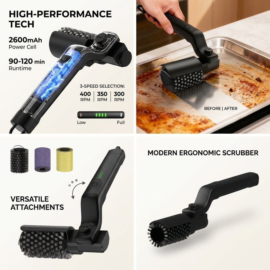 Electric BBQ Grill Brush Cleaner